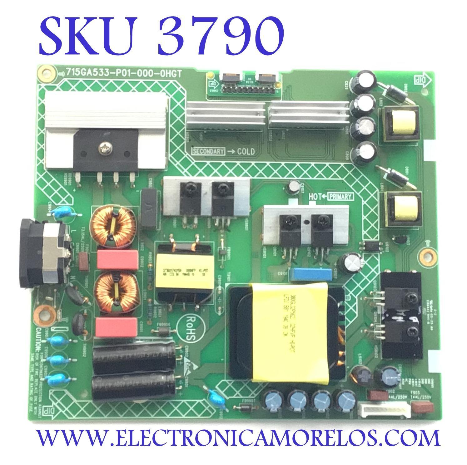 FUENTE PARA MONITOR DELL / NUMERO DE PARTE IL3O1UQD1 / 715GA533-P01-000-0HGT / NUMERO DE PANEL TPM315WQ1 / MODELO S3220DGFC